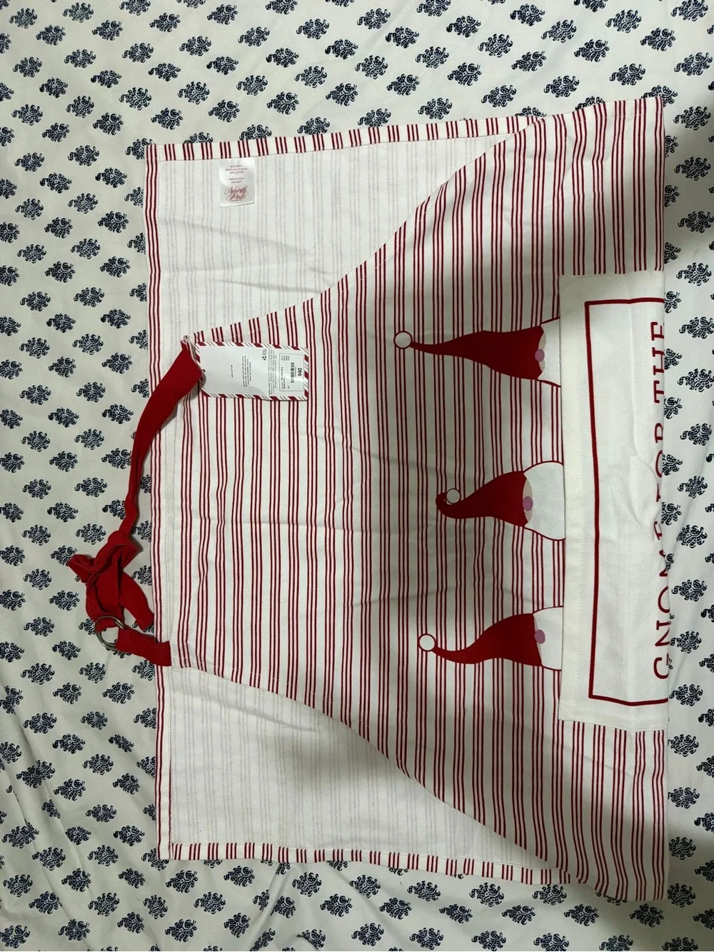 Holiday Striped Red and White Kitchen Apron
